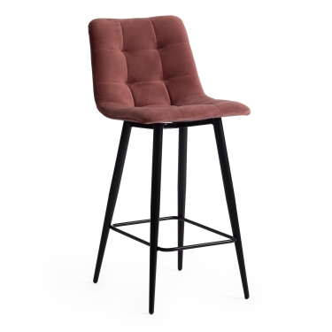 Стул полубарный Tetchair CHILLY mod. 7095пб, ткань/металл, коралловый barkhat 15