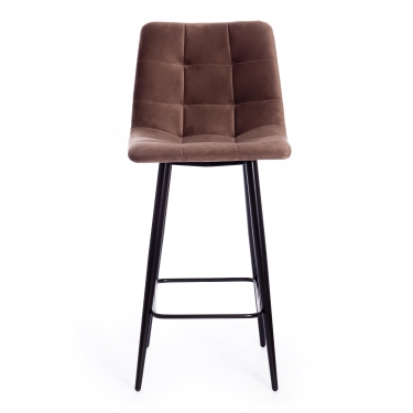 Стул полубарный Tetchair CHILLY mod. 7095пб, ткань/металл, коричневый barkhat 12