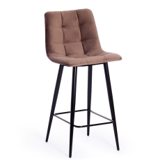 Стул полубарный Tetchair CHILLY mod. 7095пб, ткань/металл, коричневый barkhat 12