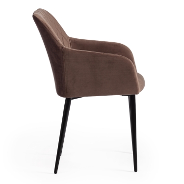 Кресло Tetchair BREMO mod. 708 ткань/металл, коричневый barkhat 12/черный