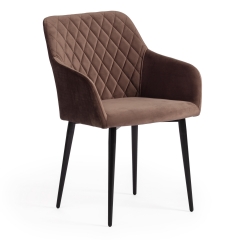 Кресло Tetchair BREMO mod. 708 ткань/металл, коричневый barkhat 12/черный