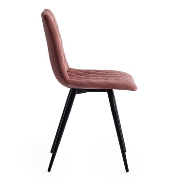 Стул CHILLY X mod. 7096-1 ткань/металл, 45x53х88 см, высота до сиденья 50 см, коралловый barkhat 15 /черный