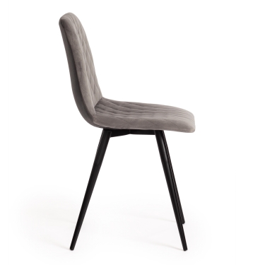Стул CHILLY X mod. 7096-1 ткань/металл, 45x53х88 см, высота до сиденья 50 см, серый barkhat 26/черный