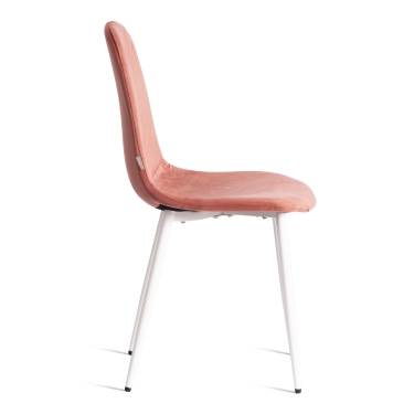 Стул Tetchair BREEZE mod. JSC-58 Велюр / металл , Coral (коралловый) HLR44 / белый