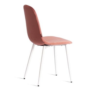 Стул Tetchair BREEZE mod. JSC-58 Велюр / металл , Coral (коралловый) HLR44 / белый