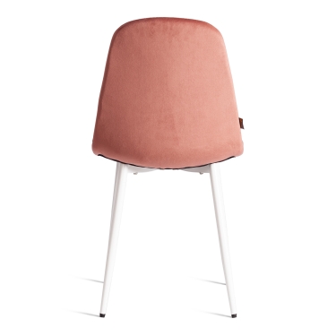 Стул Tetchair BREEZE mod. JSC-58 Велюр / металл , Coral (коралловый) HLR44 / белый