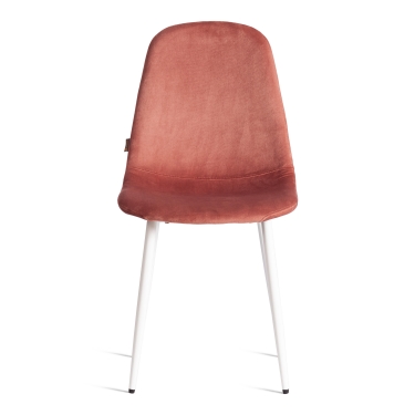 Стул Tetchair BREEZE mod. JSC-58 Велюр / металл , Coral (коралловый) HLR44 / белый