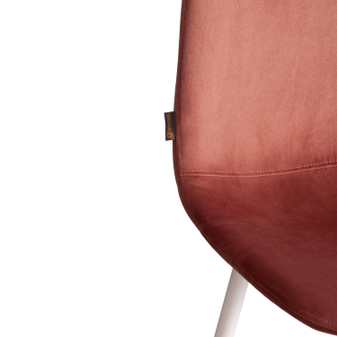 Стул Tetchair BREEZE mod. JSC-58 Велюр / металл , Coral (коралловый) HLR44 / белый
