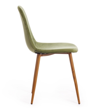 Стул Tetchair BREEZE mod. 4724 велюр / металл, Green зеленый HLR54 / натуральный