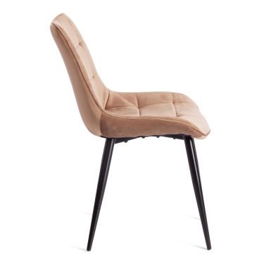 Стул Tetchair ABRUZZO mod. 8060 металл/вельвет, коричневый HLR11/черный