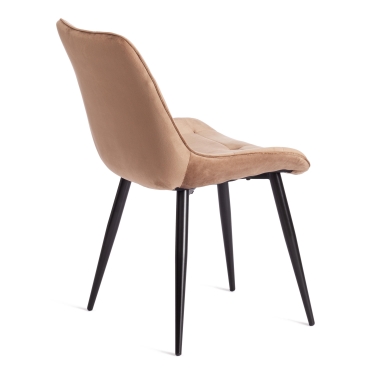 Стул Tetchair ABRUZZO mod. 8060 металл/вельвет, коричневый HLR11/черный