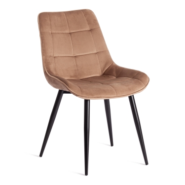 Стул Tetchair ABRUZZO mod. 8060 металл/вельвет, коричневый HLR11/черный