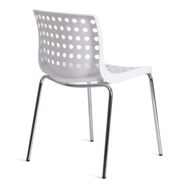 Стул Tetchair SKALBERG mod. C-084-A металл/пластик, 46 х 56 х 79 см, White белый / Chrome хром