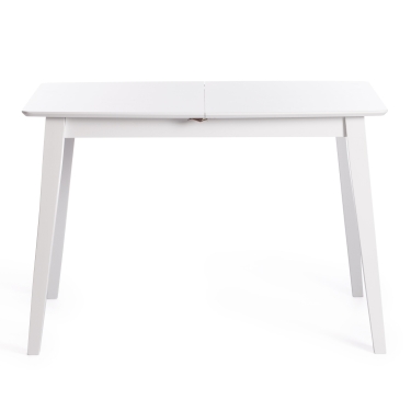 Стол обеденный раскладной Retro дерево гевея, МДФ, 110+30 x 75 x 75см, Белый White