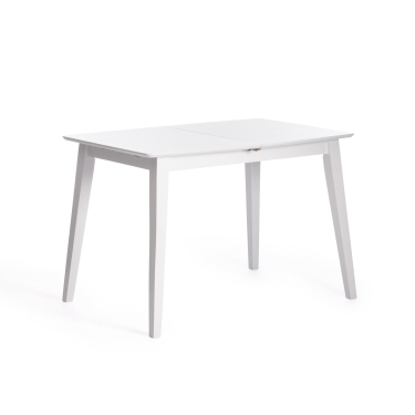 Стол обеденный раскладной Retro дерево гевея, МДФ, 110+30 x 75 x 75см, Белый White