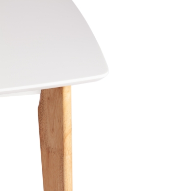 Стол обеденный Tetchair Claire квадратный гевея / МДФ, 80 x 80 x 75см , White Белый / Natural натуральный