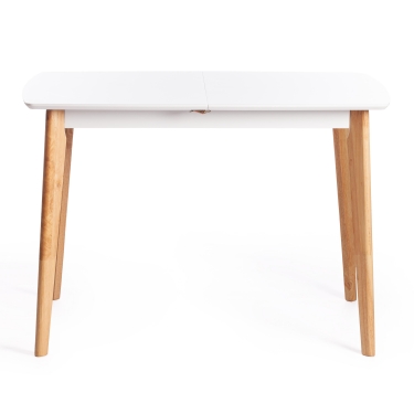 Стол обеденный Tetchair Claire квадратный гевея / МДФ, 80 x 80 x 75см , White Белый / Natural натуральный