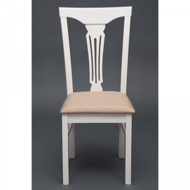 Стул Гермес/ Hermes дерево гевея, 43х49х94см, Ivory white, ткань песочная Jaffy 104-58