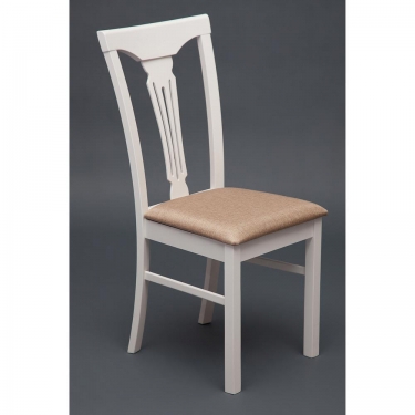 Стул Гермес/ Hermes дерево гевея, 43х49х94см, Ivory white, ткань песочная Jaffy 104-58