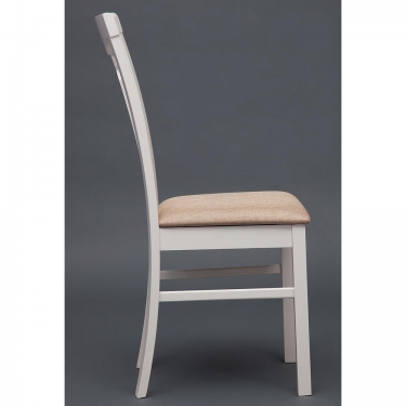 Стул Гермес/ Hermes дерево гевея, 43х49х94см, Ivory white, ткань песочная Jaffy 104-58