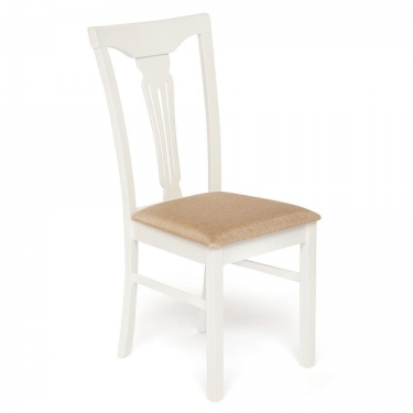 Стул Гермес/ Hermes дерево гевея, 43х49х94см, Ivory white, ткань песочная Jaffy 104-58