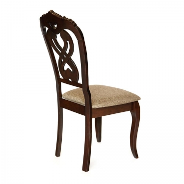 Стул Tetchair Андромеда/ Andromeda дерево гевея, 47х55,5х107 см, Cappuchino, ткань коричневая S 168-7