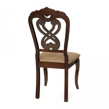 Стул Tetchair Андромеда/ Andromeda дерево гевея, 47х55,5х107 см, Cappuchino, ткань коричневая S 168-7
