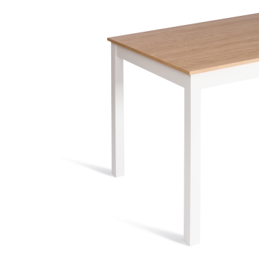 Обеденный комплект Tetchair Хадсон / Hudson Dining Set mod.0103, White (Белый) / Natural (натуральный)