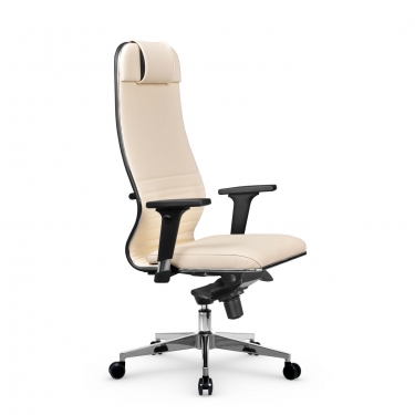 Кресло руководителя Metta L 1m 38К2/2D Infinity Easy Clean MPES Комплект 3 Молочное