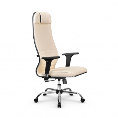 Кресло руководителя Metta L 1m 38К2/2D Infinity Easy Clean MPES Комплект 7 Молочное