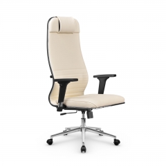 Кресло руководителя Metta L 1m 38К2/2D Infinity Easy Clean MPES Комплект 9 Молочное