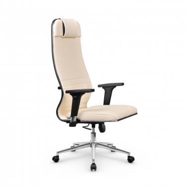Кресло руководителя Metta L 1m 38К2/2D Infinity Easy Clean MPES Комплект 10 Молочное