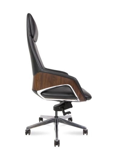Кресло руководителя Норден Шопен FK 0005-A BLACK LEATHER