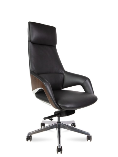 Кресло руководителя Норден Шопен FK 0005-A BLACK LEATHER