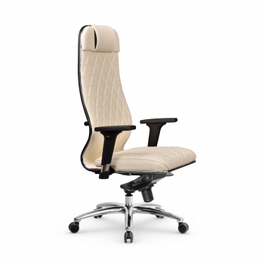 Кресло руководителя Мetta L 1m 40M/2D Infinity Easy Clean MPES Комплект 1 Молочное