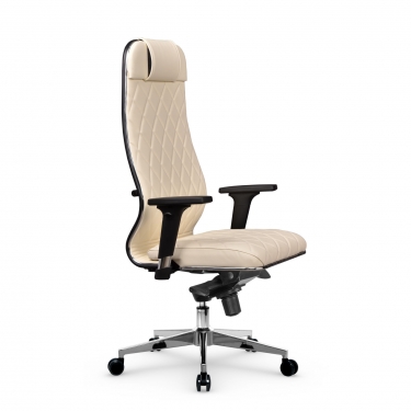 Кресло руководителя Мetta L 1m 40M/2D Infinity Easy Clean MPES Комплект 3 Молочное