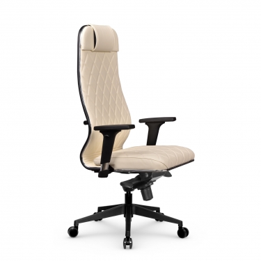 Кресло руководителя Мetta L 1m 40M/2D Infinity Easy Clean MPES Комплект 4 Молочное