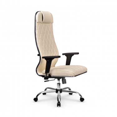 Кресло руководителя Мetta L 1m 40M/2D Infinity Easy Clean MPES Комплект 7 Молочное