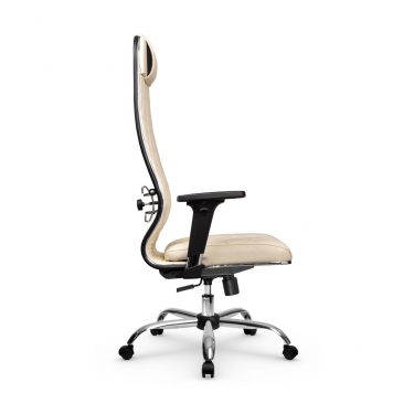 Кресло руководителя Мetta L 1m 40M/2D Infinity Easy Clean MPES Комплект 7 Молочное