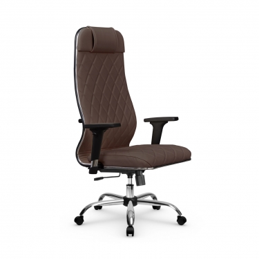 Кресло руководителя Мetta L 1m 40M/2D Infinity Easy Clean MPES Комплект 7 Темно-коричневое