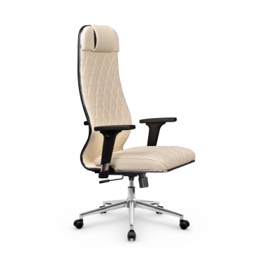 Кресло руководителя Мetta L 1m 40M/2D Infinity Easy Clean MPES Комплект 9 Молочное
