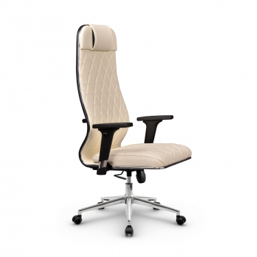 Кресло руководителя Мetta L 1m 40M/2D Infinity Easy Clean MPES Комплект 10 Молочное