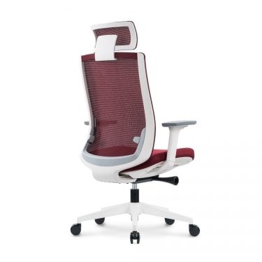 Кресло руководителя Ruby white frame Красный