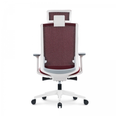 Кресло руководителя Ruby white frame Красный