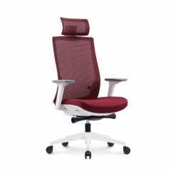 Кресло руководителя Ruby white frame Красный