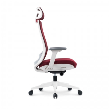 Кресло руководителя Ruby white frame крестовина алюминий Красный