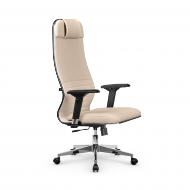 Кресло руководителя Мetta L 1m 38K2/4D Infinity Easy Clean MPES Комплект 5 Молочное
