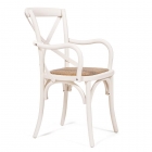 Стул с подлокотниками Tetchair CROSS mod.CB2008 дерево береза, butter white