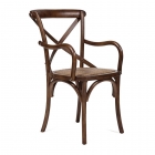Стул с подлокотниками Tetchair CROSS mod.CB2008 дерево береза, Темный Орех 5
