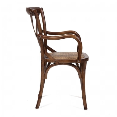 Стул с подлокотниками Tetchair CROSS mod.CB2008 дерево береза, Темный Орех 5